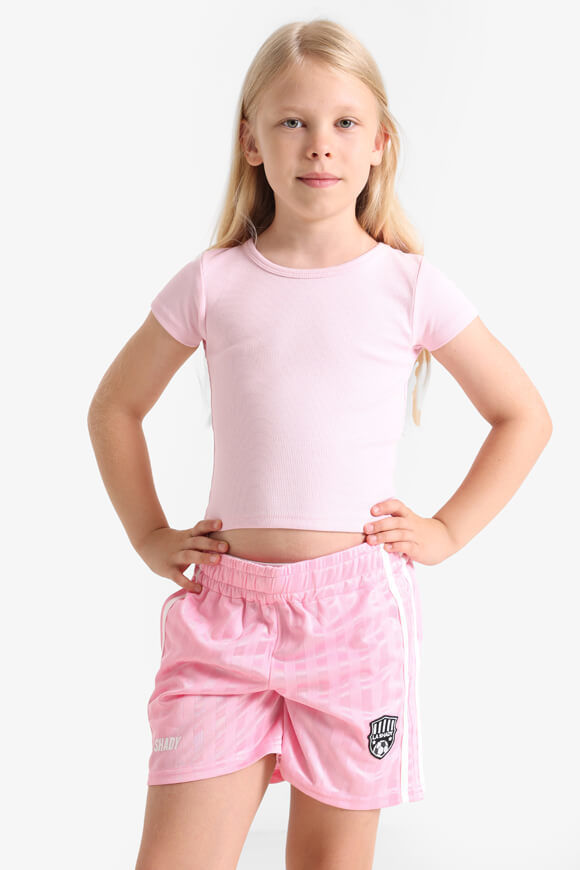 Basigal Girls Geripptes Crop T-Shirt | Rosa | Mädchen  | 10 von Basigal Girls