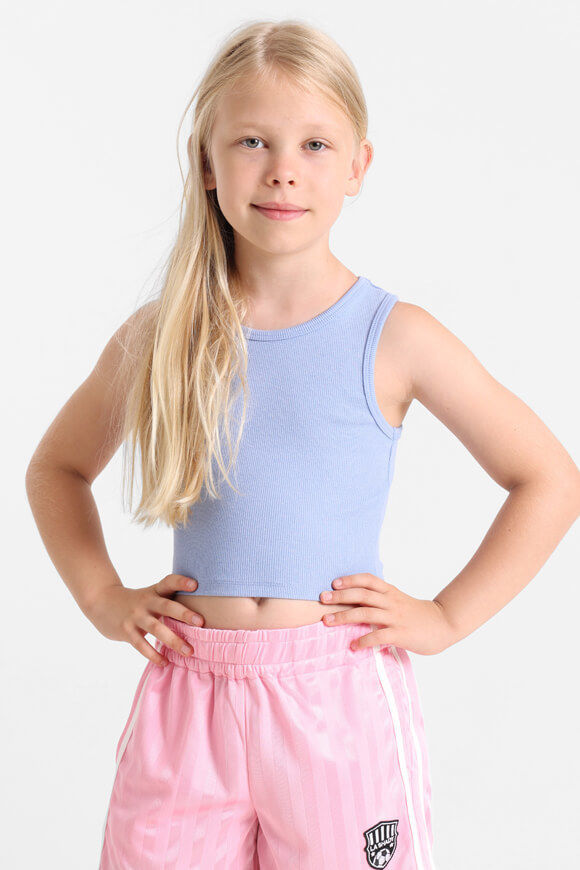 Basigal Girls Geripptes Crop Tanktop | Hellblau | Mädchen  | 10 von Basigal Girls