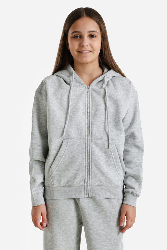 Basigal Girls Kapuzensweatjacke | Grau meliert | Mädchen  | 10 von Basigal Girls