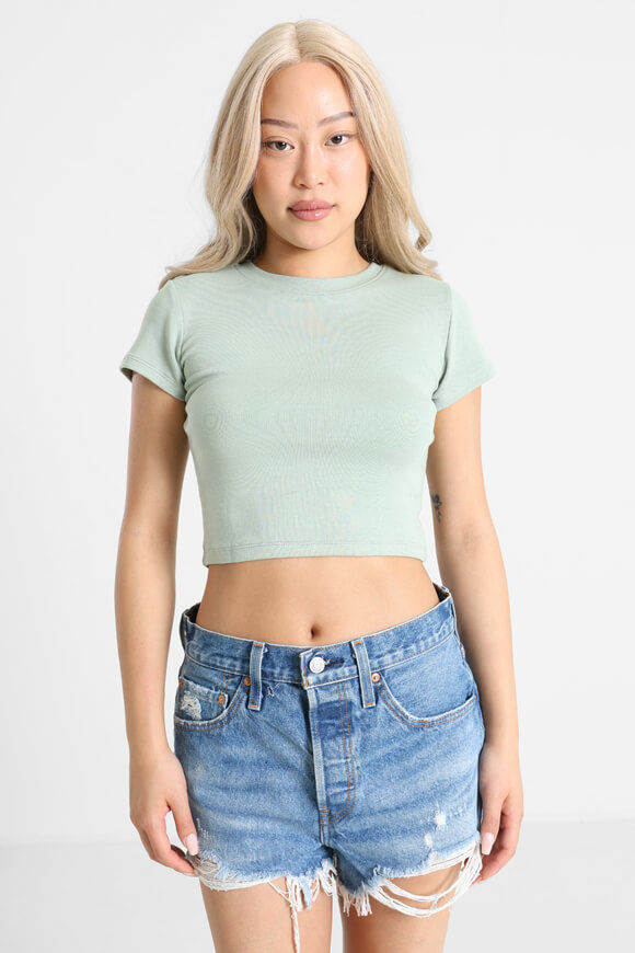 Basigal Crop T-Shirt | Sage | Damen  | L von Basigal