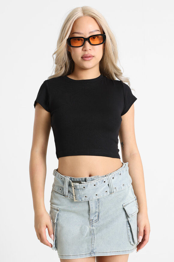 Basigal Crop T-Shirt | Schwarz | Damen  | L von Basigal