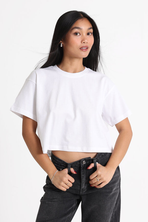 Basigal Crop T-Shirt | Weiss | Damen  | S von Basigal