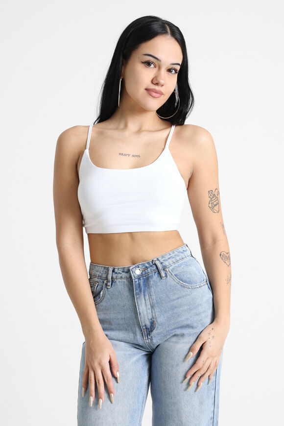 Basigal Crop Trägertop | Weiss | Damen  | XS von Basigal