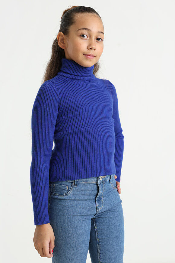 Basigal Gerippter Crop Strickpullover | Royal | Mädchen  | 10 von Basigal