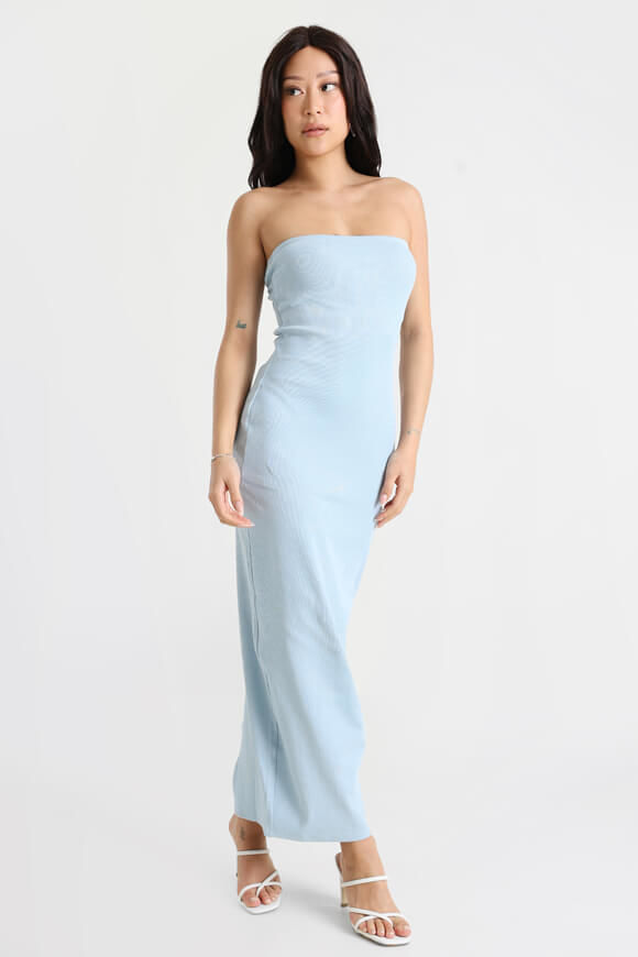 Basigal Geripptes Bandeau Maxikleid | Hellblau | Damen | XS Basigal Geripptes Bandeau Maxikleid | Hellblau | Damen | XS von Basigal
