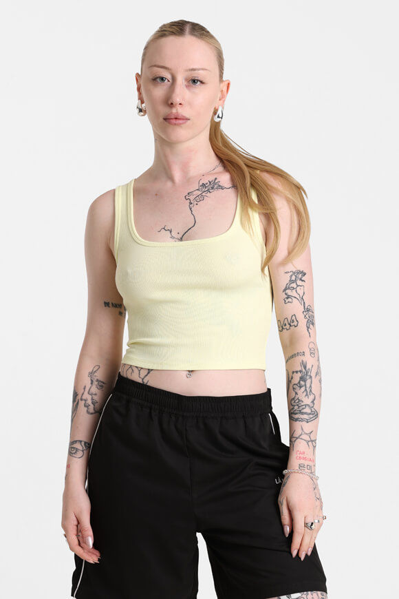 Basigal Geripptes Crop Tanktop | Gelb | Damen  | L von Basigal