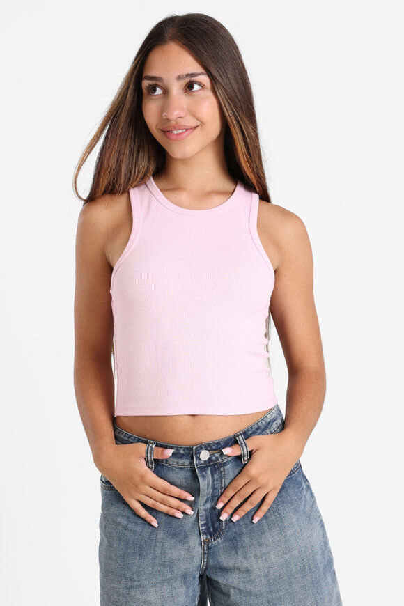 Basigal Geripptes Crop Tanktop | Pink | Damen  | L von Basigal