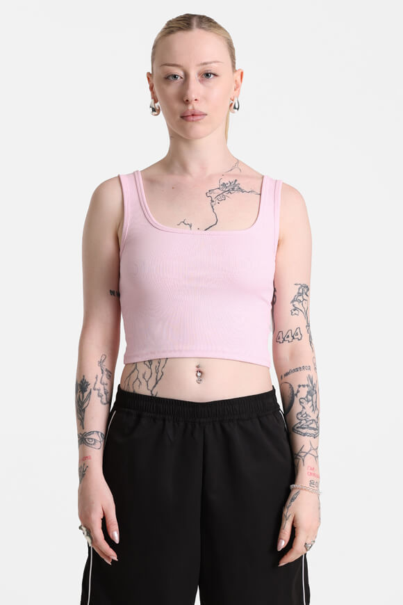 Basigal Geripptes Crop Tanktop | Pink | Damen  | L von Basigal