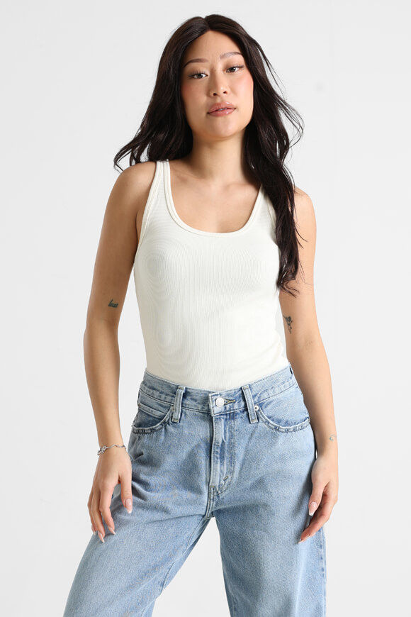 Basigal Geripptes Tanktop | Creme | Damen  | L von Basigal