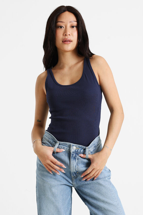 Basigal Geripptes Tanktop | Marineblau | Damen  | L von Basigal