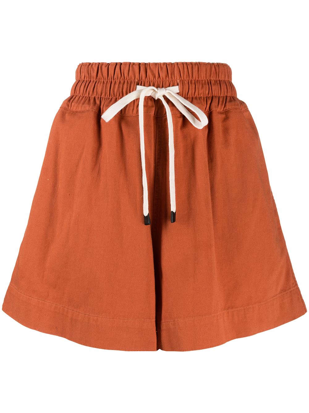 Bassike high-waist drawstring shorts - Orange von Bassike