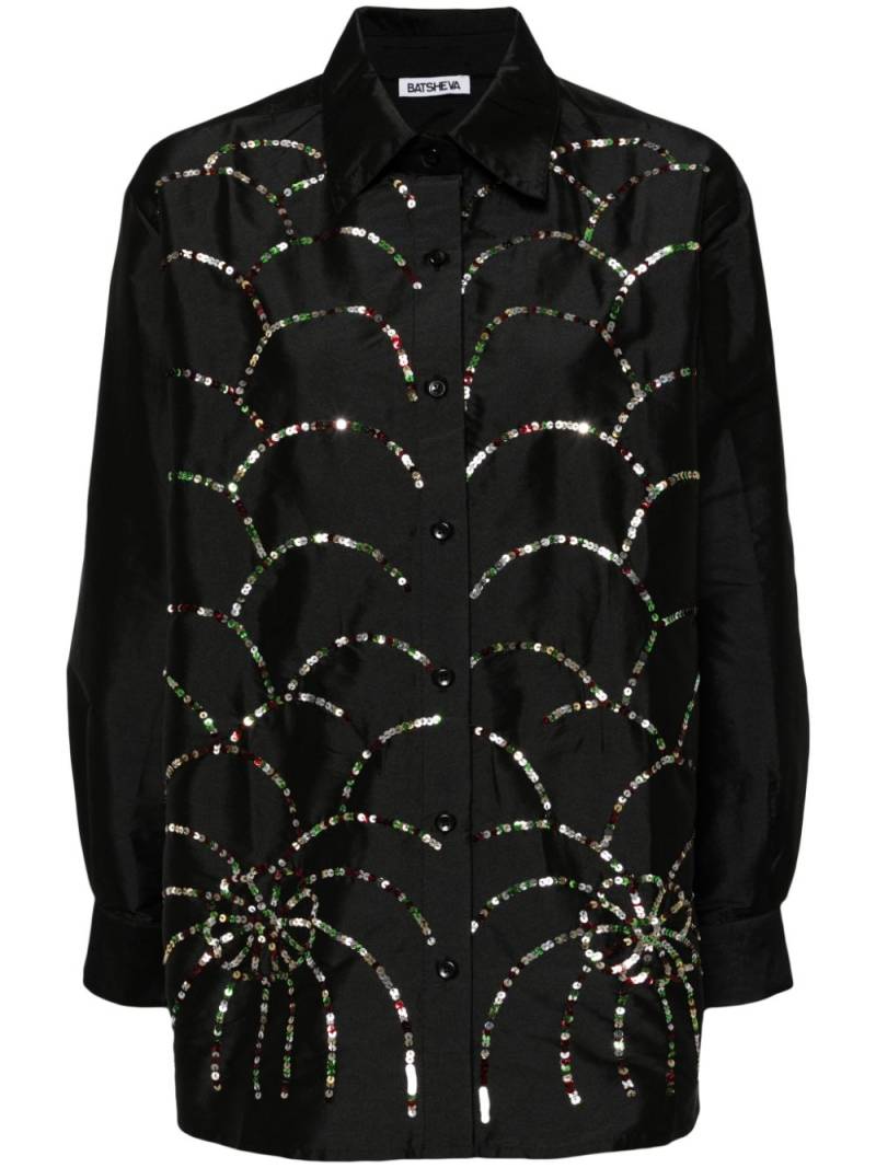 Batsheva Alison sequin-embellished blouse - Black von Batsheva