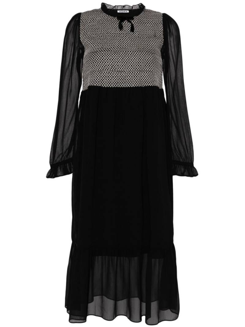 Batsheva Cosette chiffon dress - Black von Batsheva