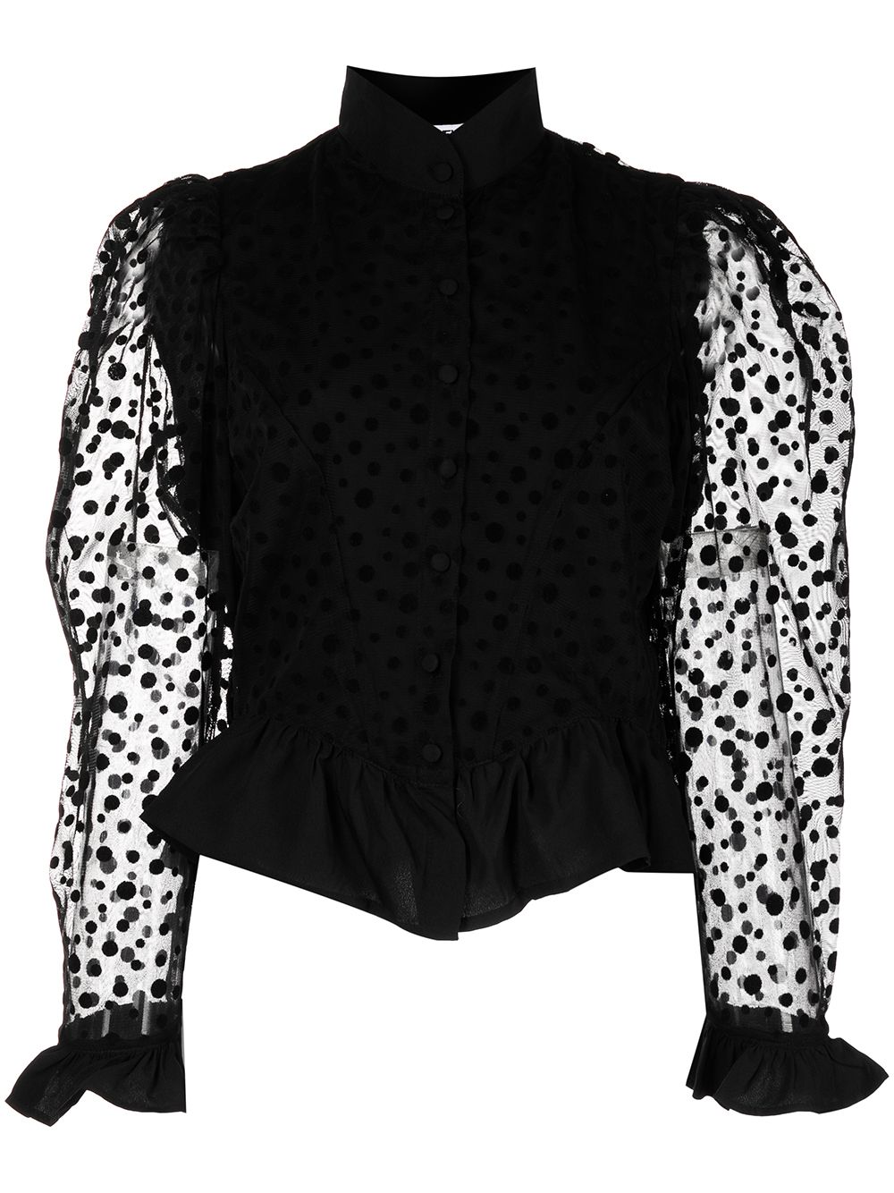 Batsheva Grace polka-dot blouse - Black von Batsheva