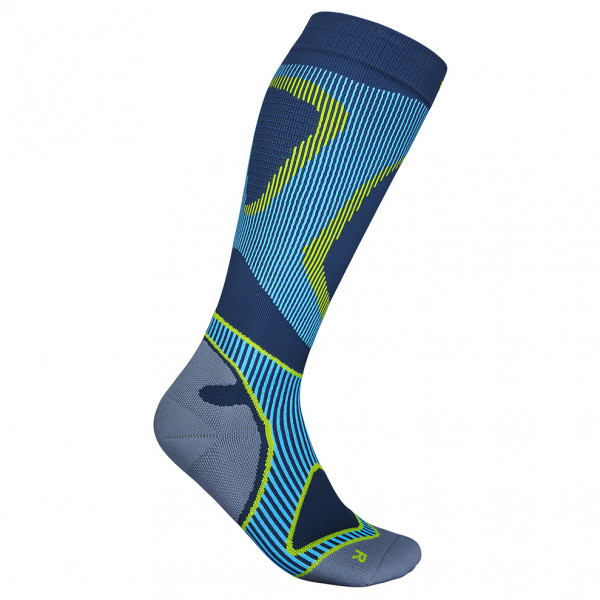 Bauerfeind Sports - Run Performance Compression Socks - Kompressionssocken Gr 38-40 - L: 41-46 cm;38-40 - M: 36-41 cm;38-40 - S: 31-36 cm;38-40 - S: 32-36 cm;38-40 - XL: 46-51 cm;41-43 - L: 41-46 cm;41-43 - M: 36-41 cm;41-43 - S: 31-36 cm;41-43 - S: 32-36 cm;41-43 - XL: 46-51 cm;44-46 - L: 41-46 cm;44-46 - M: 36-41 cm;44-46 - XL: 46-51 cm blau;grau von Bauerfeind Sports