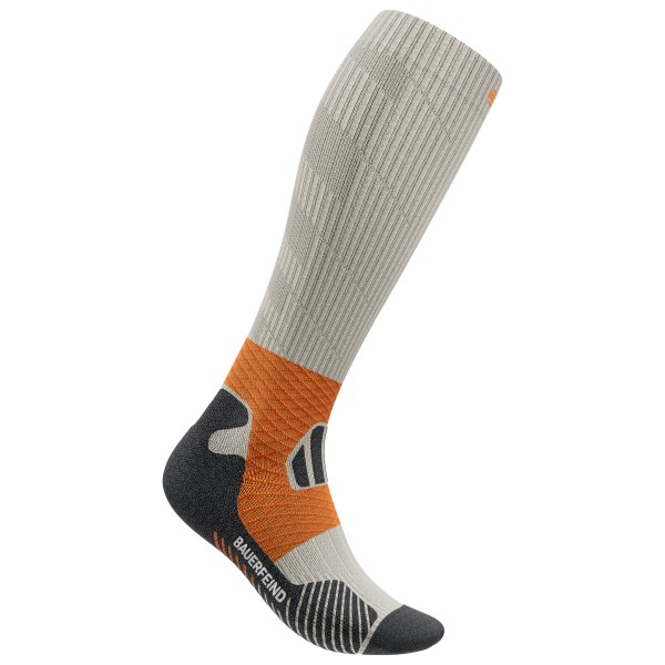 Bauerfeind Sports - Trail Run Compression Socks - Laufsocken Gr 38-41 - L: 41-46 cm;38-41 - M: 36-41 cm;38-41 - S: 31-36 cm;42-45 - L: 41-46 cm;42-45 - M: 36-41 cm;42-45 - S: 31-36 cm;46-49 - L: 41-46 cm;46-49 - M: 36-41 cm;46-49 - S: 31-36 cm grau;schwarz/grau von Bauerfeind Sports