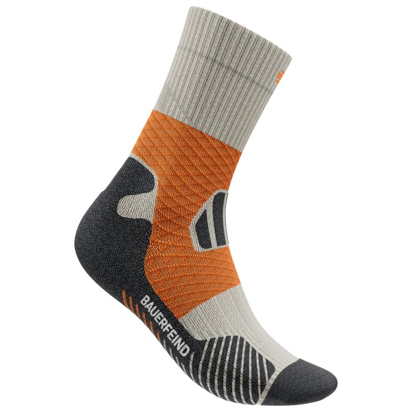 Bauerfeind Sports - Trail Run Mid Cut Socks - Laufsocken Gr 38-41;42-45;46-49 bunt;grau von Bauerfeind Sports