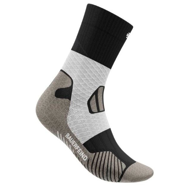 Bauerfeind Sports - Trail Run Mid Cut Socks - Laufsocken Gr 38-41 grau von Bauerfeind Sports