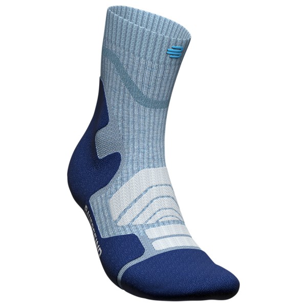 Bauerfeind Sports - Women's Outdoor Merino Mid Cut Socks - Wandersocken Gr 35-38 grau/blau von Bauerfeind Sports