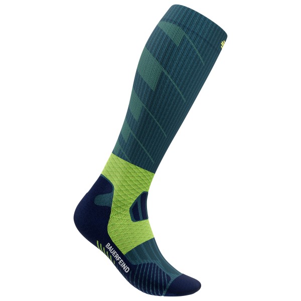 Bauerfeind Sports - Women's Trail Run Compression Socks - Laufsocken Gr 35-38 - L: 41-46 cm;35-38 - M: 36-41 cm;35-38 - S: 31-36 cm;39-42 - L: 41-46 cm;39-42 - M: 36-41 cm;39-42 - S: 31-36 cm;43-46 - L: 41-46 cm;43-46 - M: 36-41 cm;43-46 - S: 31-36 cm blau;bunt von Bauerfeind Sports