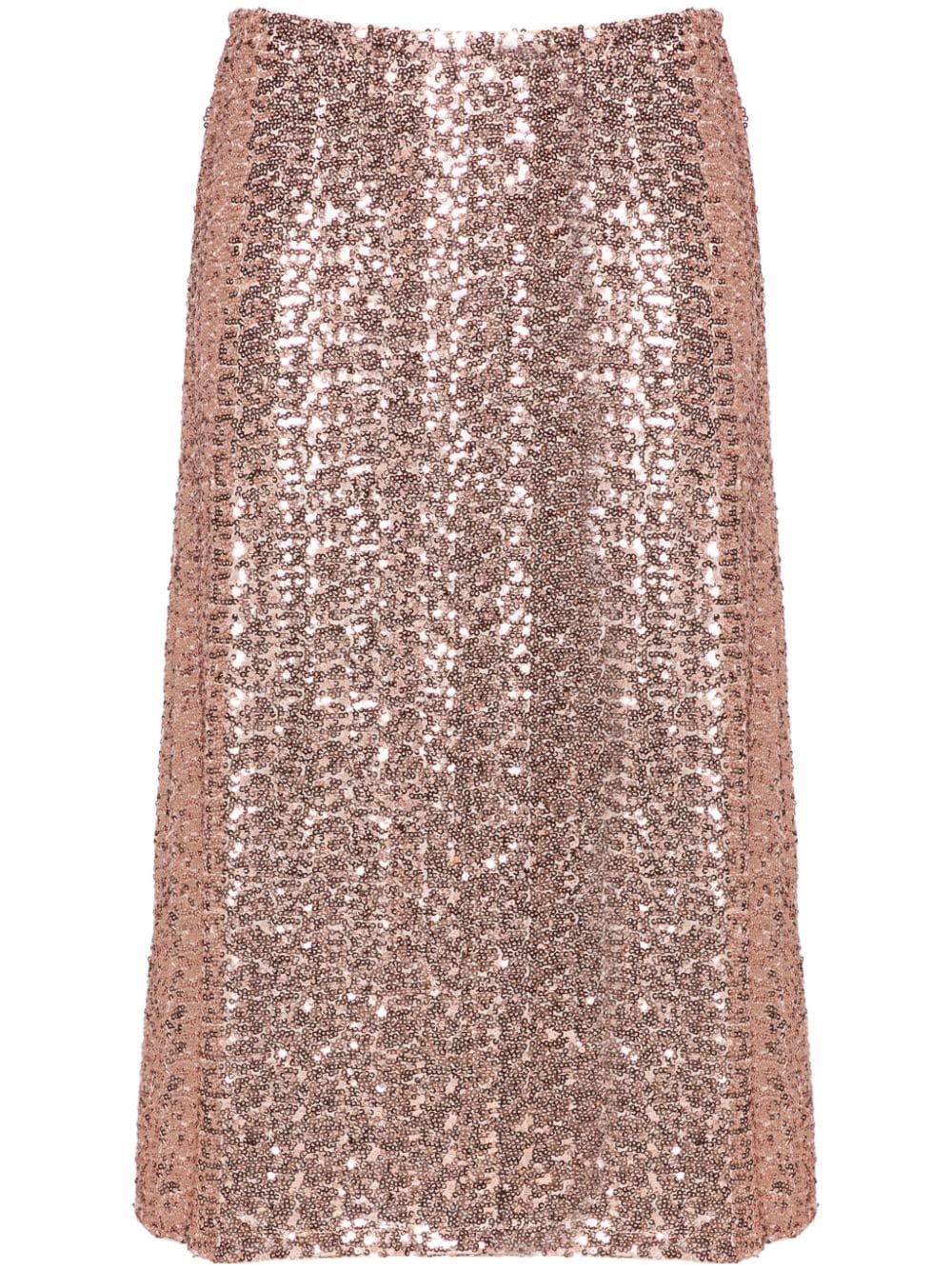 Baum Und Pferdgarten sequined low-rise midi skirt - Neutrals von Baum Und Pferdgarten