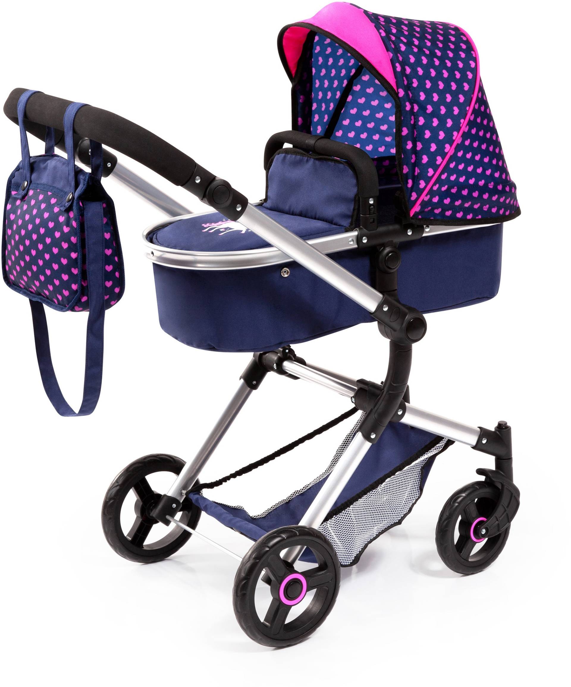 Bayer Kombi-Puppenwagen »Vario, Blau/Pink«, inkl. Wickeltasche von Bayer