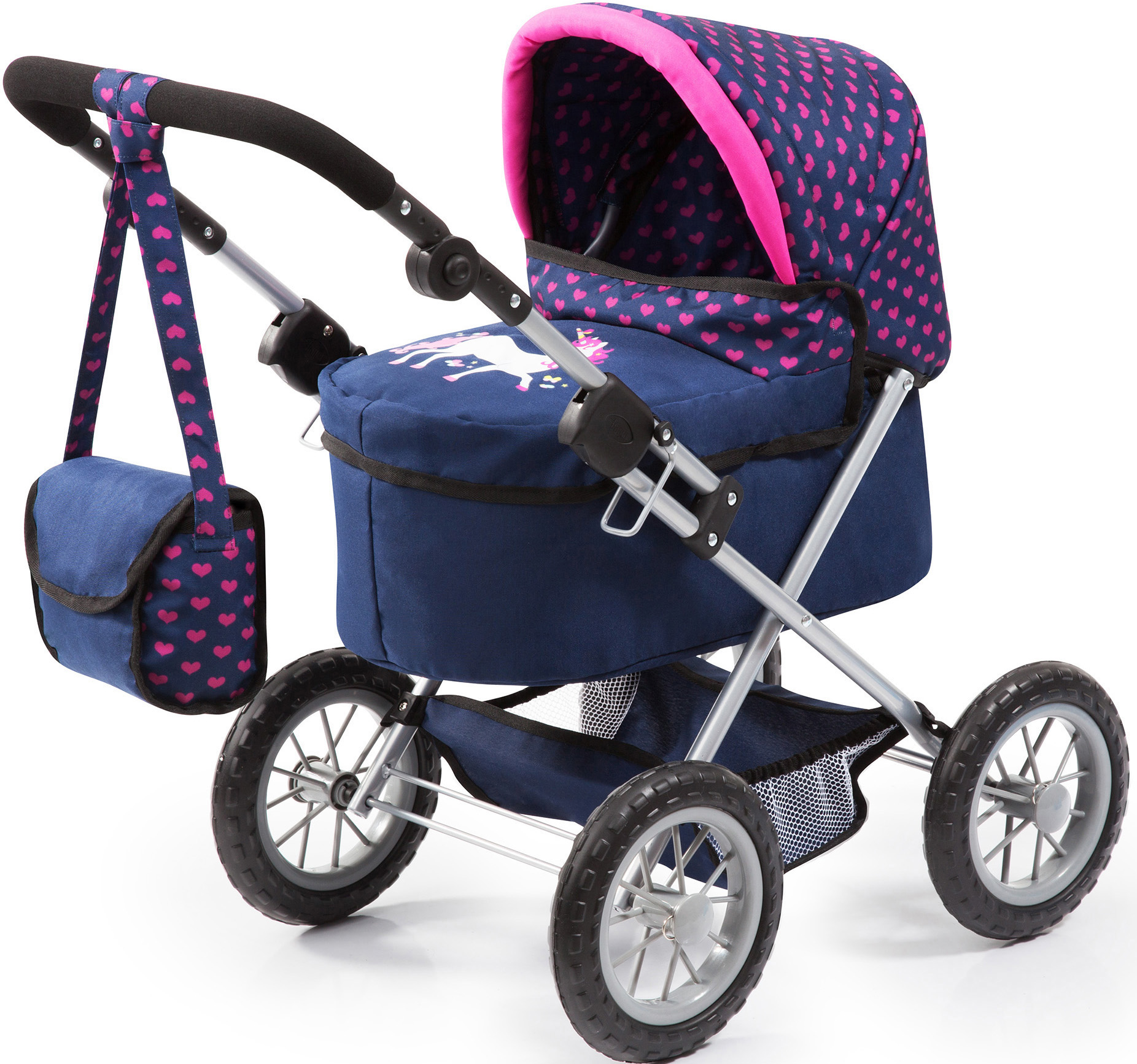 Bayer Puppenwagen »Trendy, blau/Einhorn«, mit Wickeltasche Bayer Puppenwagen »Trendy, blau/Einhorn«, mit Wickeltasche von Bayer