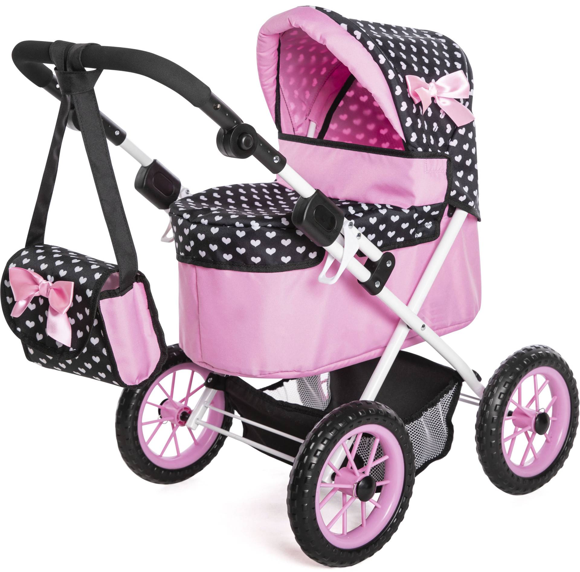 Bayer Puppenwagen »Trendy, pink/schwarz«, mit Wickeltasche Bayer Puppenwagen »Trendy, pink/schwarz«, mit Wickeltasche von Bayer