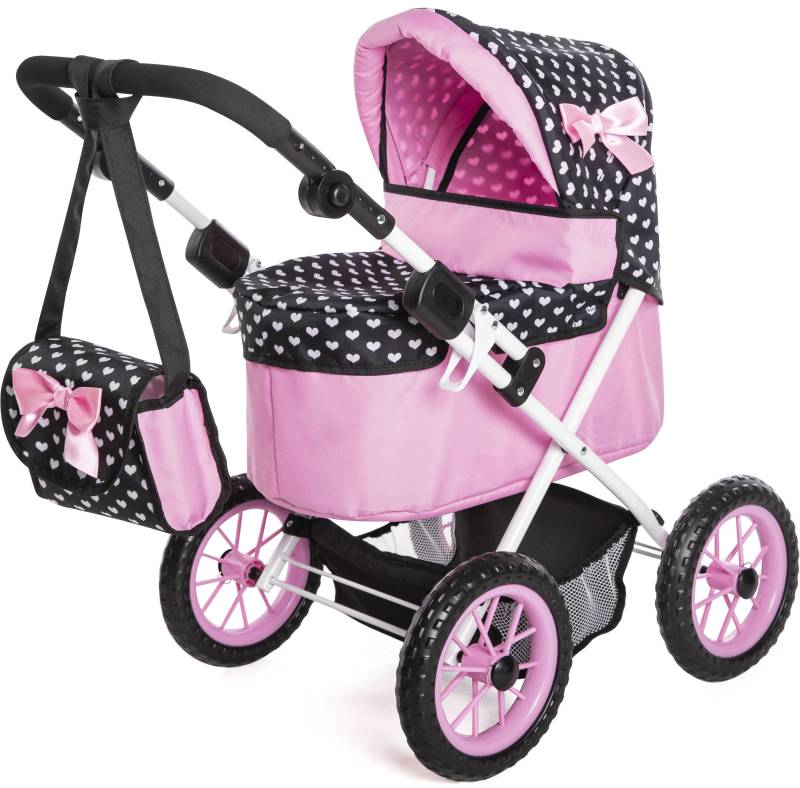 Bayer Puppenwagen »Trendy, pink/schwarz«, mit Wickeltasche von Bayer