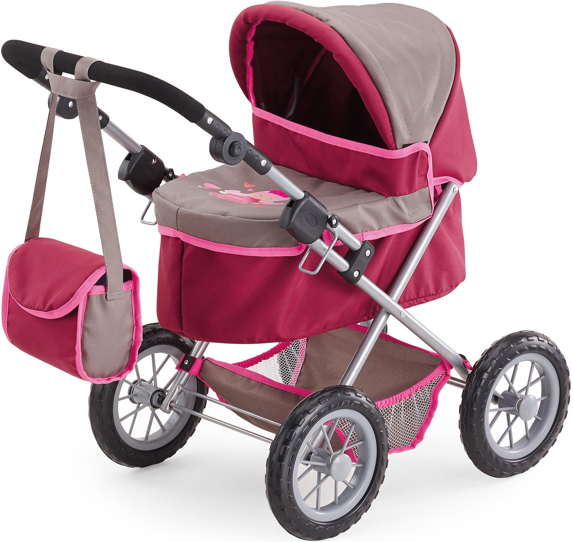 Bayer Puppenwagen »Trendy, rot/braun«, mit Wickeltasche Bayer Puppenwagen »Trendy, rot/braun«, mit Wickeltasche von Bayer