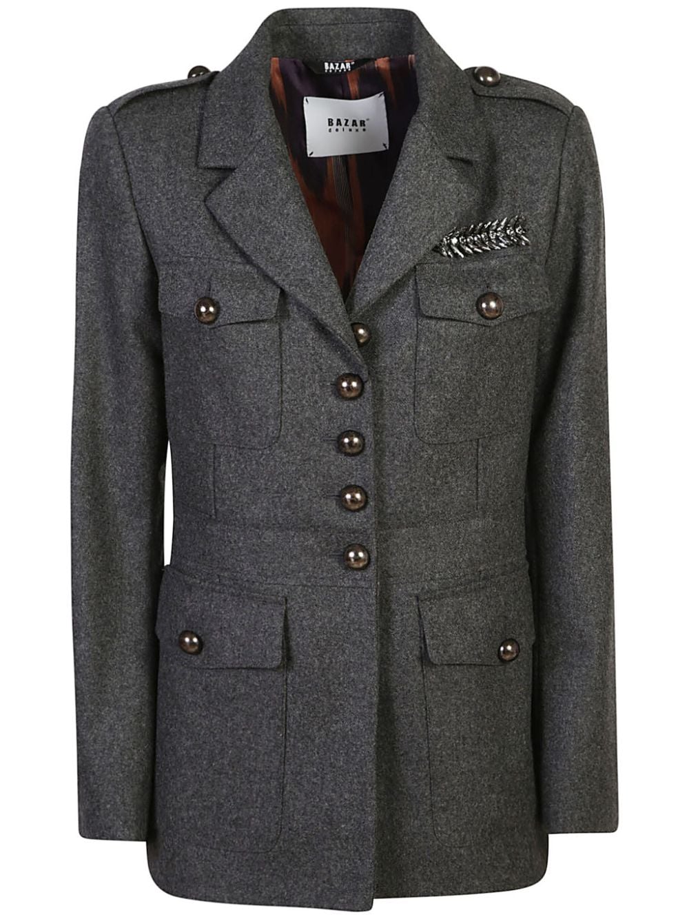 Bazar Deluxe button-fastening blazer - Grey von Bazar Deluxe