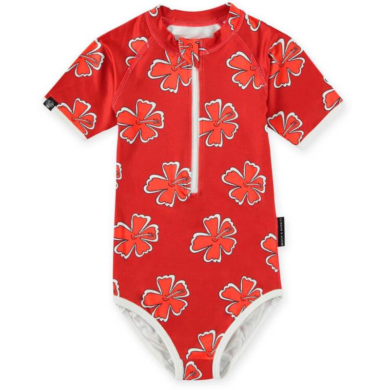 Beach & Bandits - Badeanzug Flower Power, 0-3M, Rot von Beach & Bandits