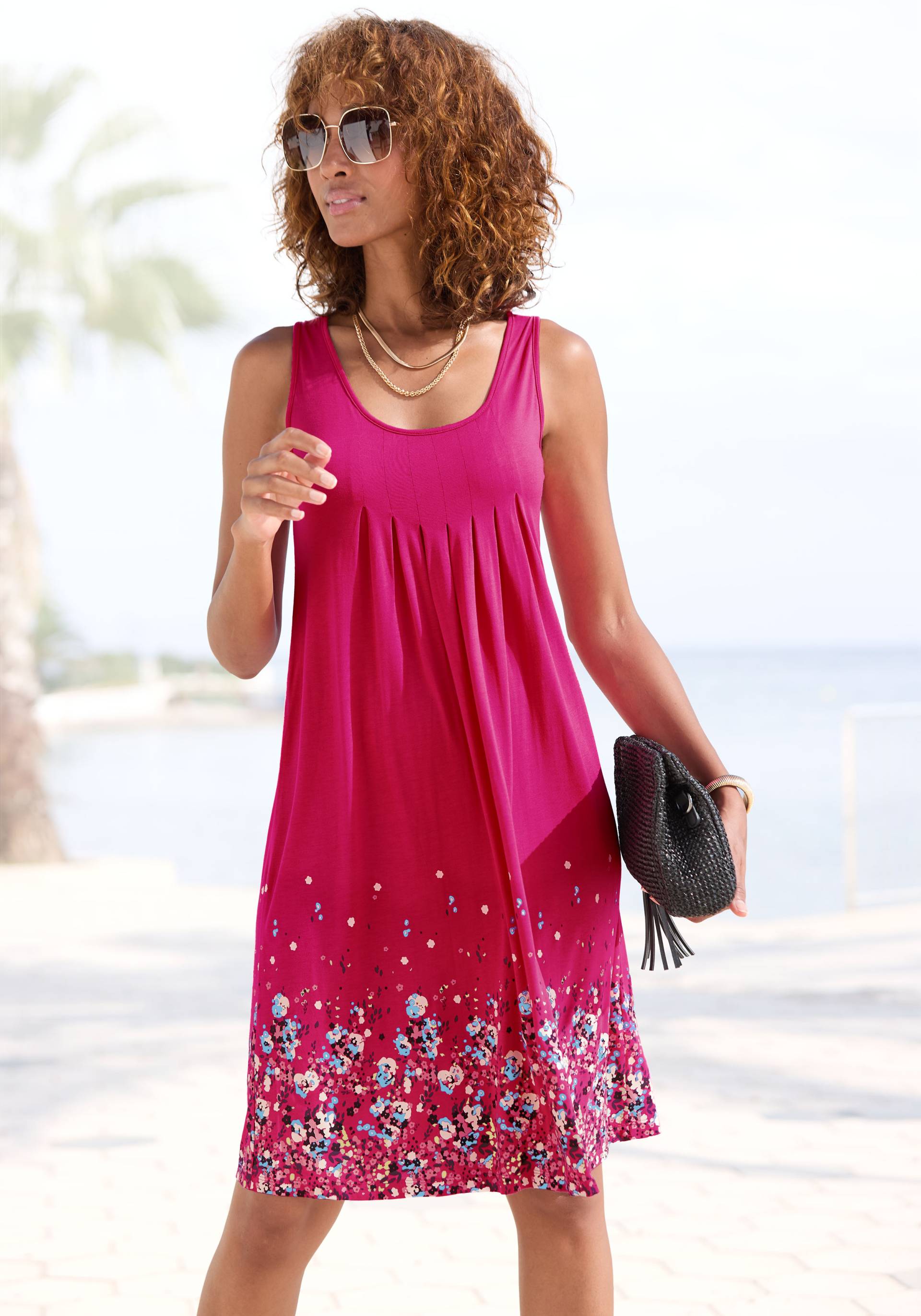 Beachtime Strandkleid, mit Blumenprint, Minikleid, Sommerkleid, Strandkleid von Beachtime