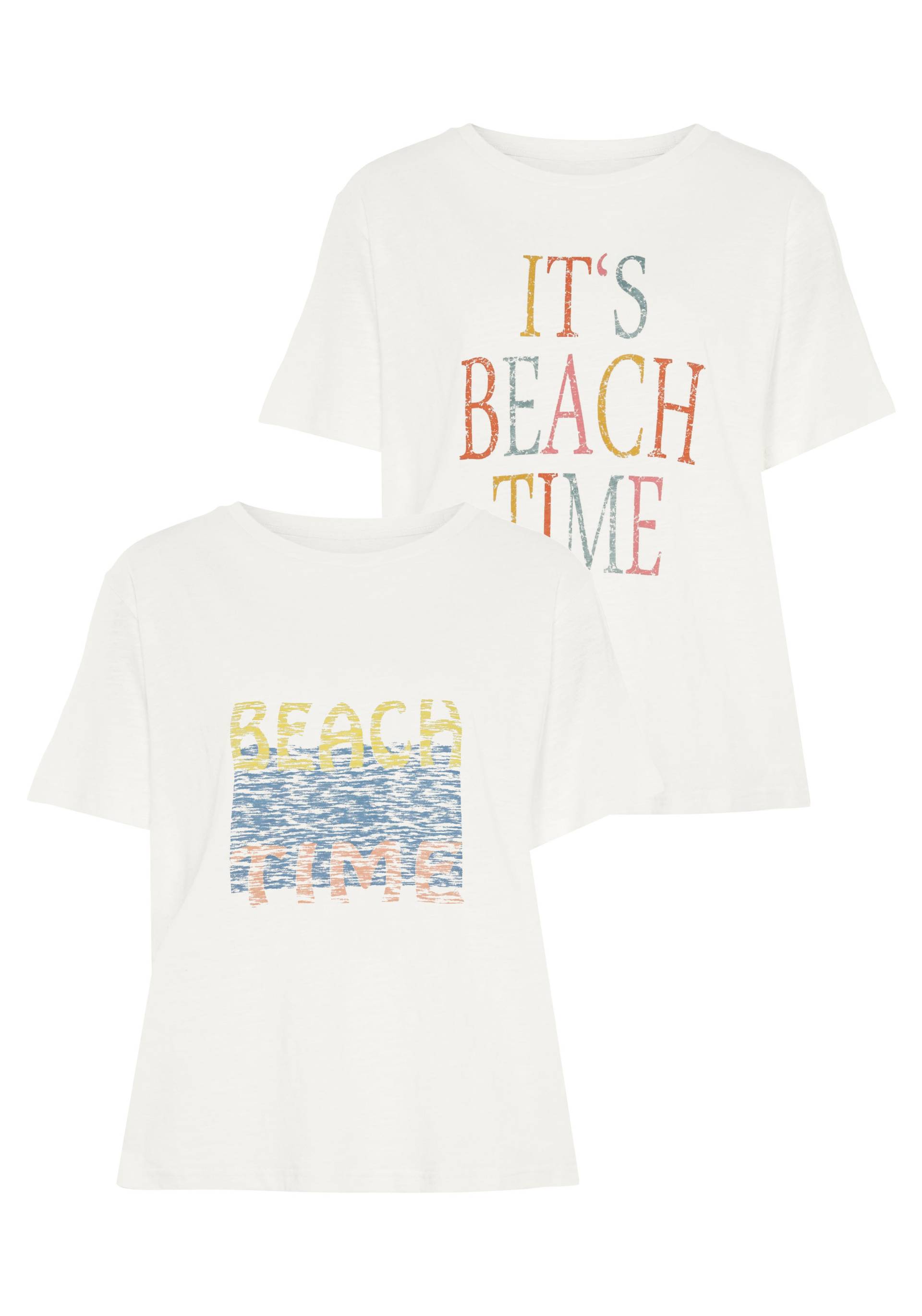 Beachtime T-Shirt, mit zwei verschiedenen Drucken von Beachtime