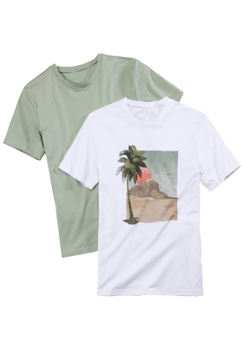 Beachtime T-Shirt, Freizeitshirt mit Rundhals und Frontprint aus reiner Baumwolle von Beachtime