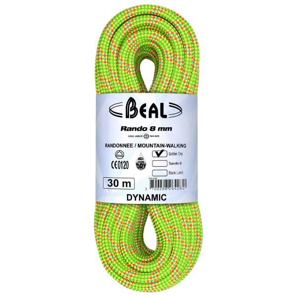 Beal - Rando Golden Dry 8 mm - Zwillingsseil Gr 20 m;30 m bunt von Beal