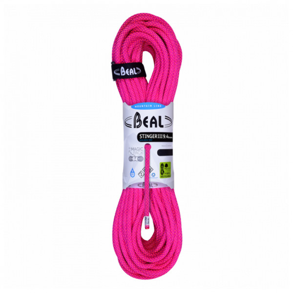 Beal - Stinger III Golden Dry 9.4 mm - Einfachseil Gr 50 m;60 m rosa von Beal