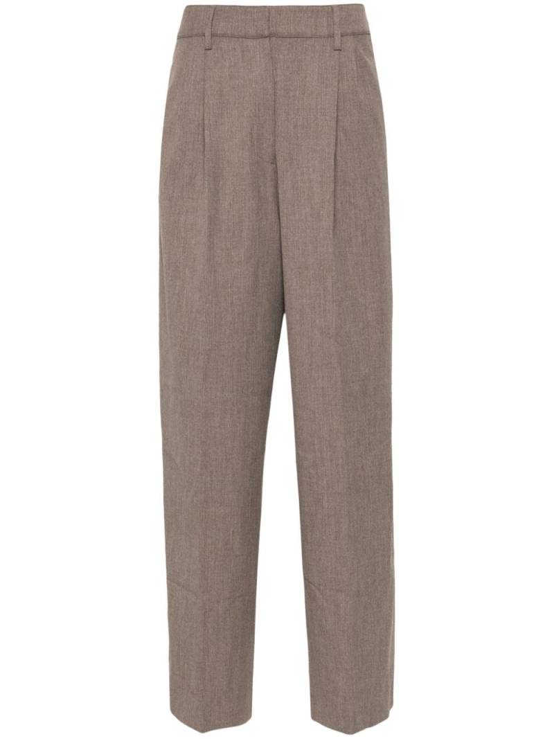 Beaufille pleated straight trousers - Brown von Beaufille