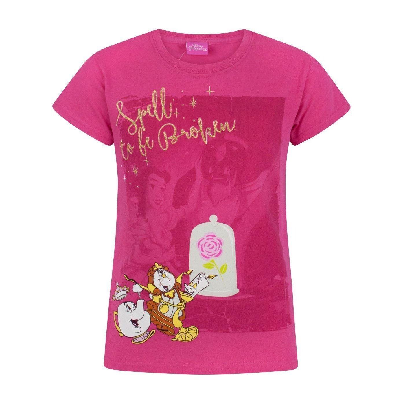 Beauty And The Beast - Spell To Be Broken T-Shirt, 152, Pink von Beauty And The Beast