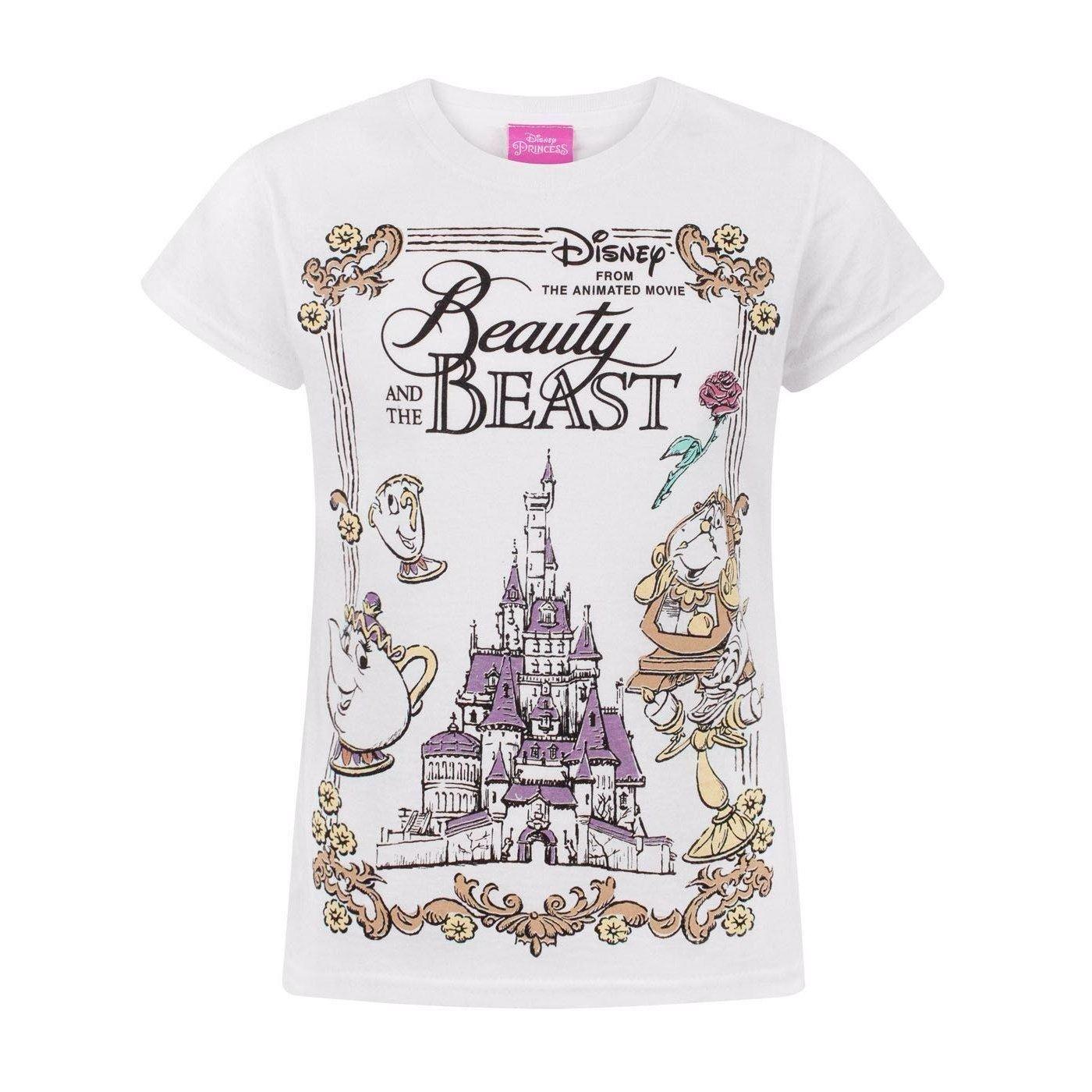 Beauty And The Beast - TShirt kurzärmlig, 128, Weiss von Beauty And The Beast