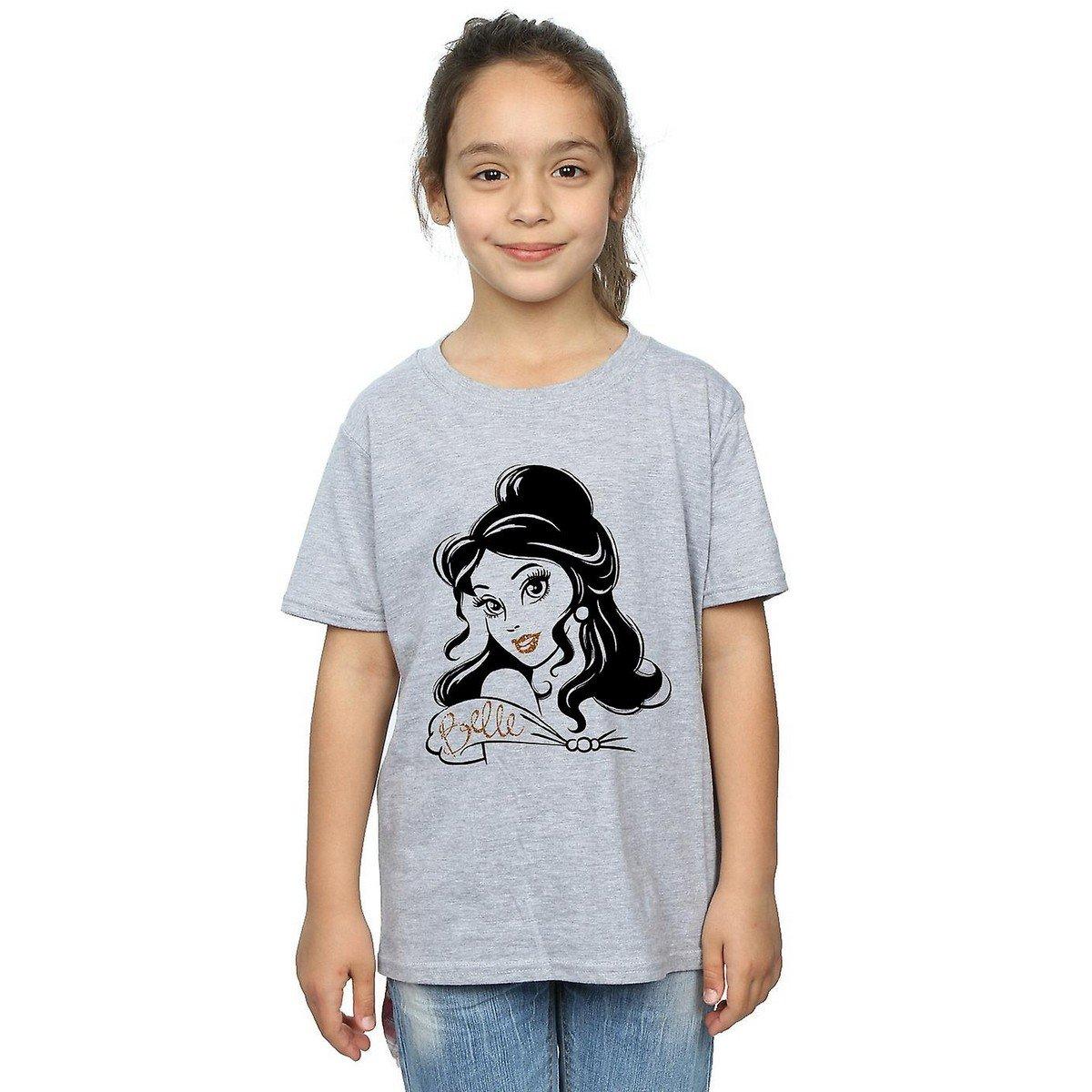 Tshirt Mädchen Grau 128 von Beauty And The Beast