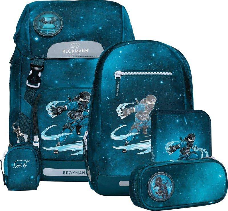 Schulrucksack Classic 6-teiliges Set Jungen Türkisblau ONE SIZE von Beckmann