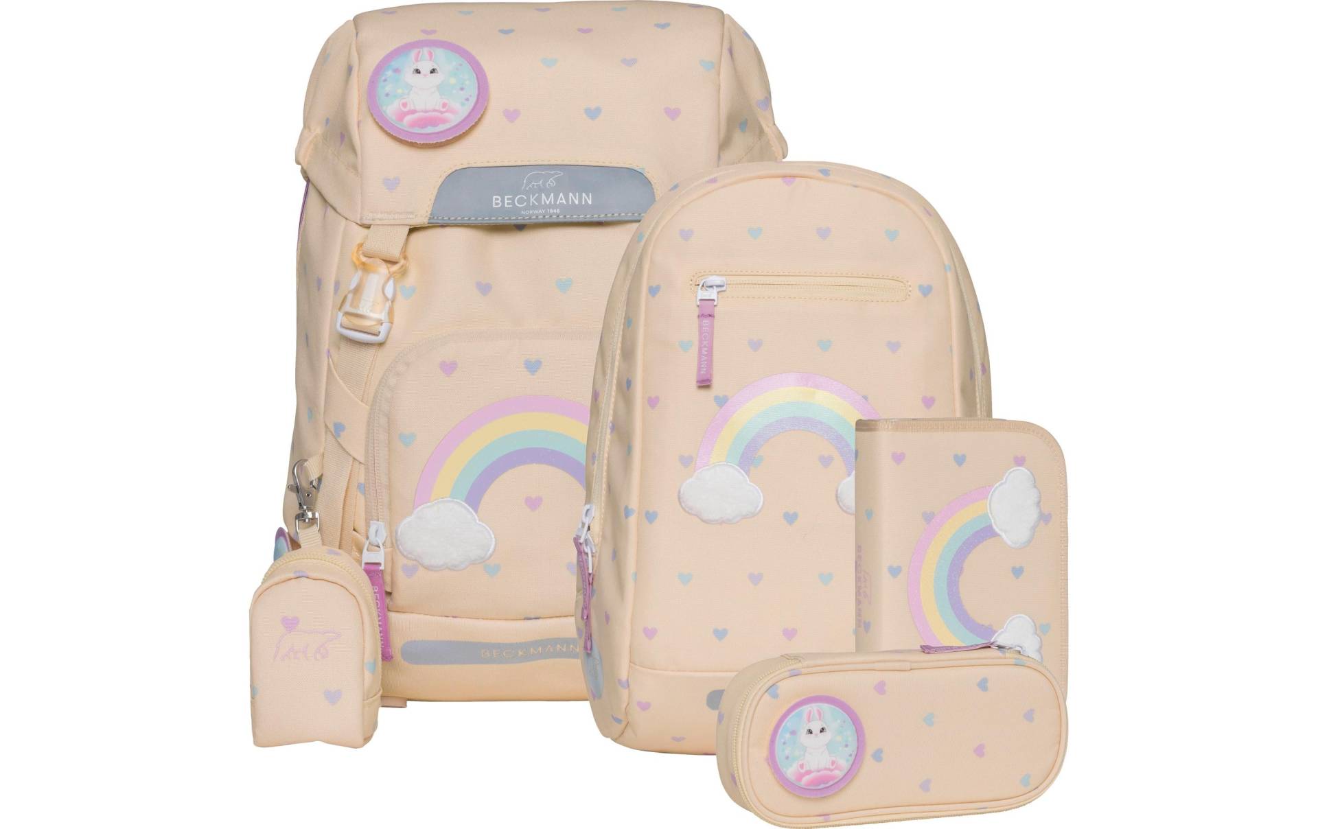 Beckmann Schulrucksack »Classic Yellow Heart 6-teilig«, Reflektoren Beckmann Schulrucksack »Classic Yellow Heart 6-teilig«, Reflektoren von Beckmann