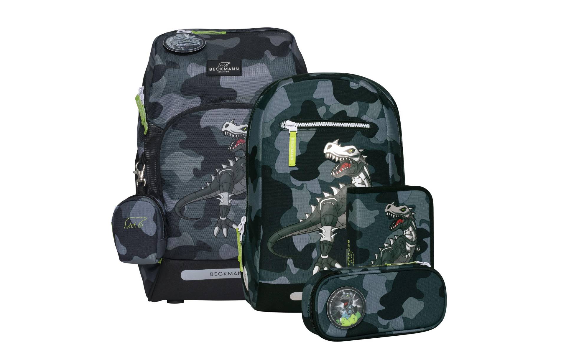 Beckmann Schulrucksack »Dinosaurier«, 1.9 kg gilt für das komplette Set. Beckmann Schulrucksack »Dinosaurier«, 1.9 kg gilt für das komplette Set. von Beckmann