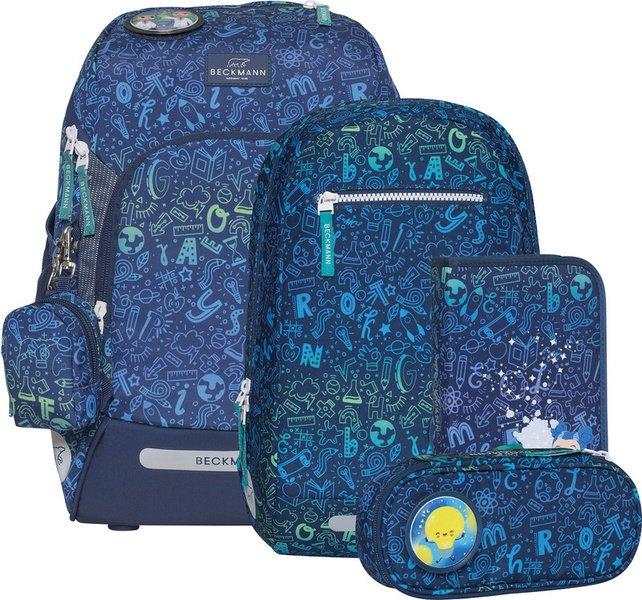 Beckmann - Schulrucksack Active Air FLX 6-teiliges Set, One Size, Blau von Beckmann