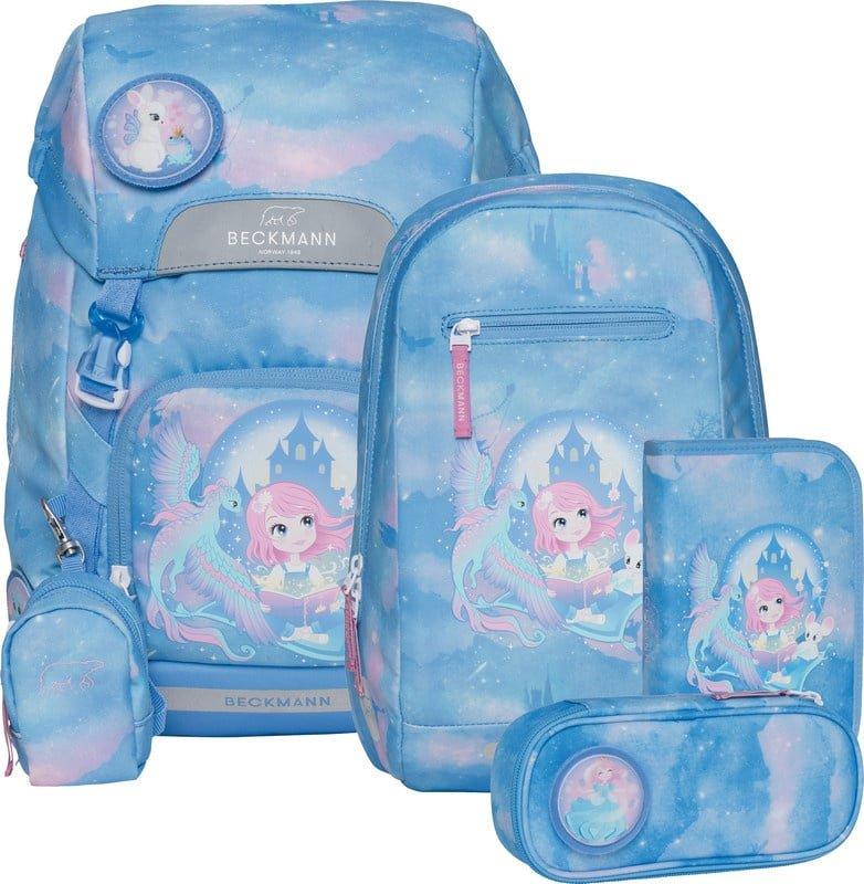 Schulrucksack Classic 6-teiliges Set Fairytale Mädchen Blau ONE SIZE von Beckmann