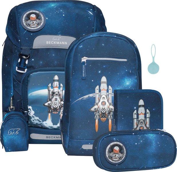 Schulrucksack Classic 6-teiliges Set Jungen Blau ONE SIZE von Beckmann