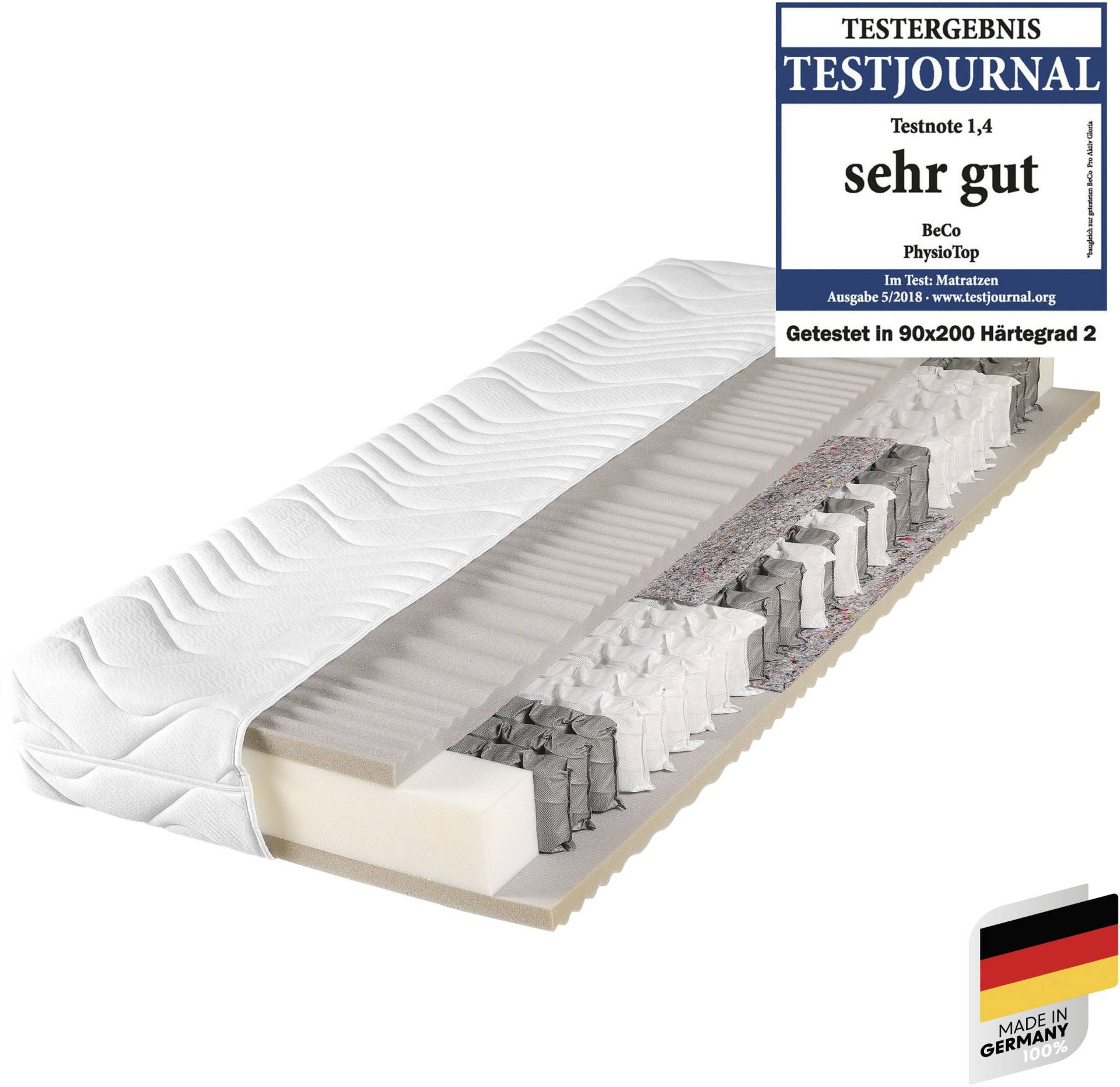 Beco Taschenfederkernmatratze »Physio Top«, 23 cm hoch, 480 Federn, (1 St.), von TESTJOURNAL mit "SEHR GUT"* von Beco