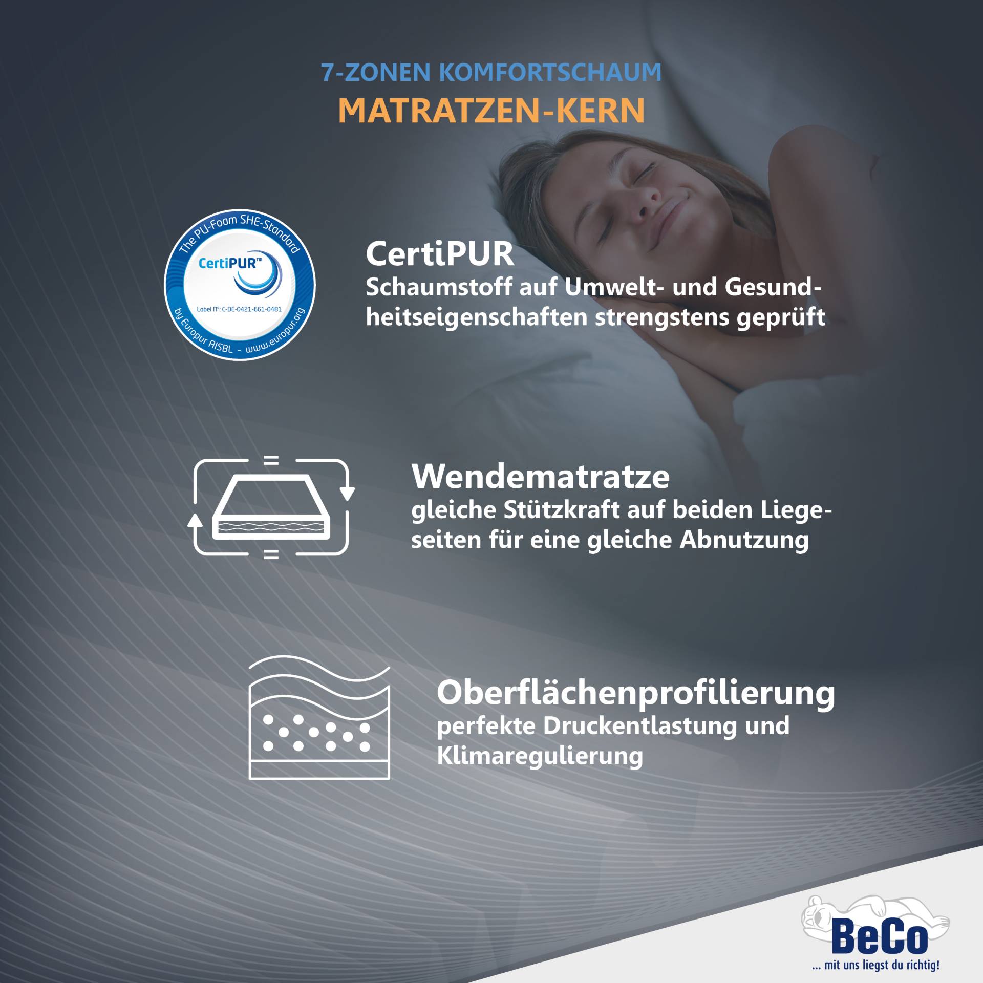 Beco Komfortschaummatratze »Medibett«, 15 cm hoch, Raumgewicht: 28 kg/m³, (1 St.), Matratze in vielen Grössen erhältlich! In 90x200 und 140x200 cm von Beco