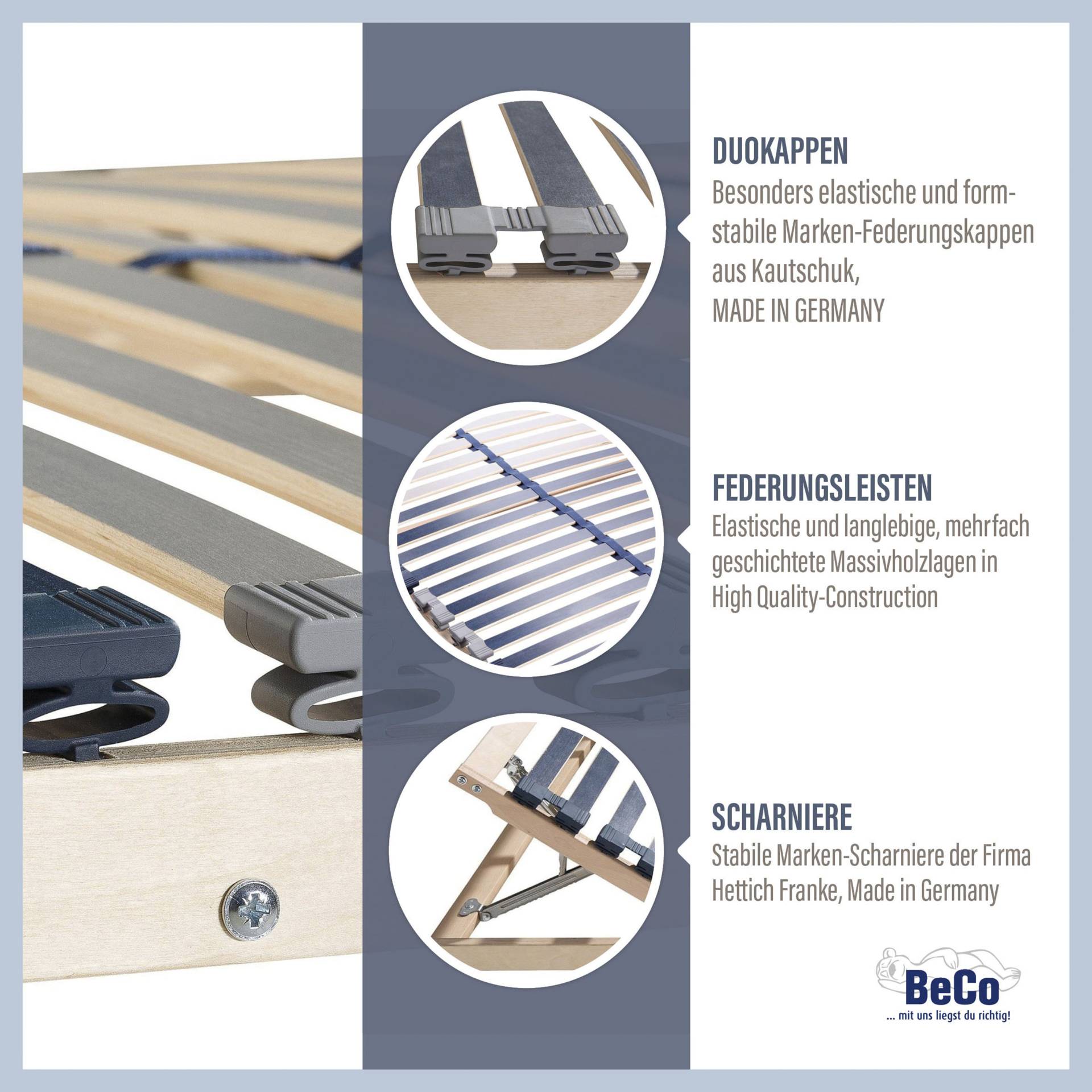 Beco Lattenrost »Dura Flex LR-K«, (1 St.), 7 Zonen, ideal für Doppelbetten Beco Lattenrost »Dura Flex LR-K«, (1 St.), 7 Zonen, ideal für Doppelbetten von Beco